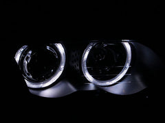 AnzoUSA 121261 Projector Headlights with Halo Black (SMD LED)