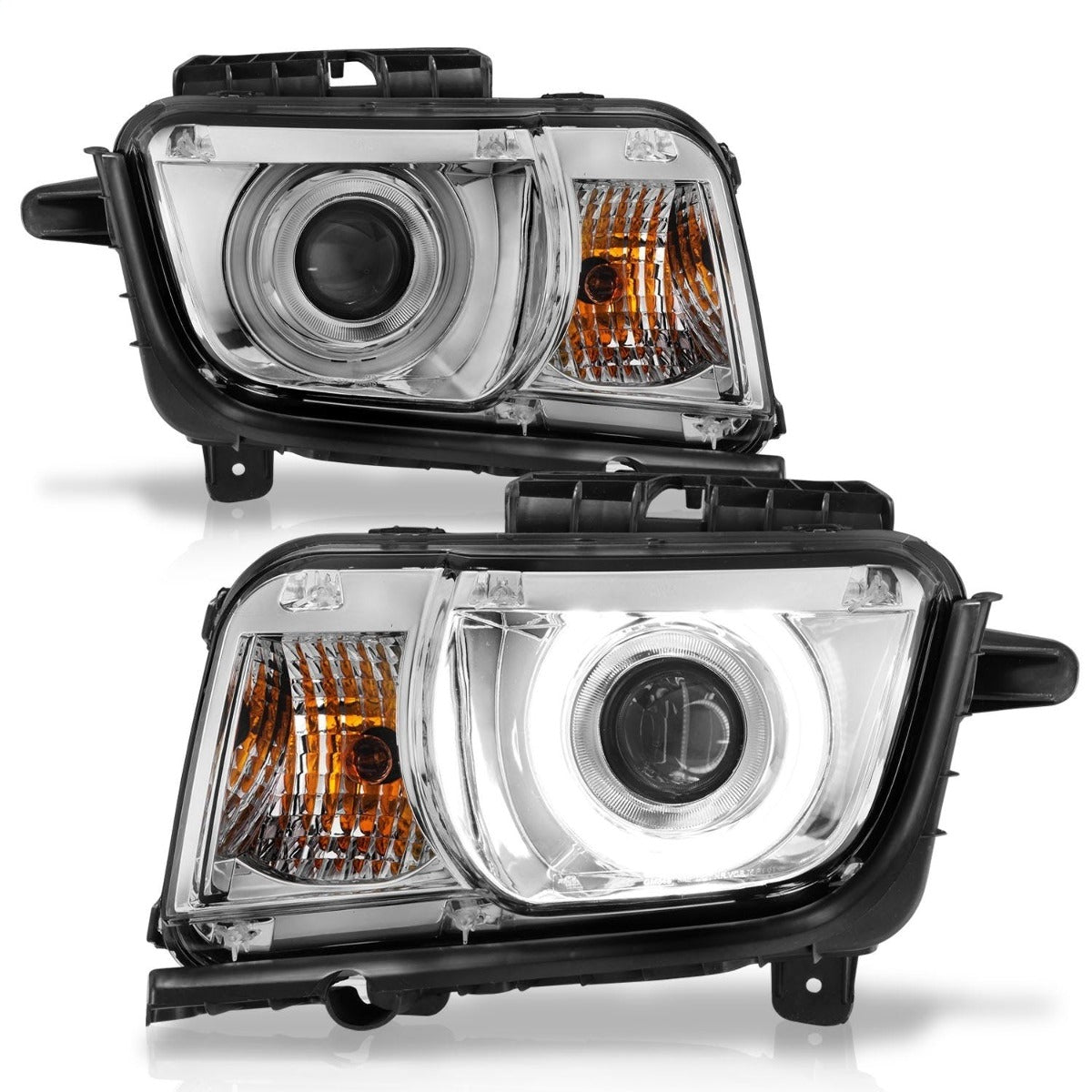 AnzoUSA 121311 Projector Headlights with Halo Chrome (SMD LED)