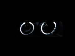 AnzoUSA 121325 Projector Headlights with Halo Black G2 1 pc