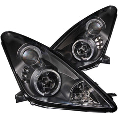 AnzoUSA 121387 Projector Headlights with Halo Black