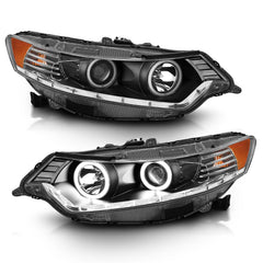 AnzoUSA 121393 Projector Headlights with Halo Black (SMD LED) (HID Compatible)