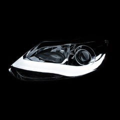 AnzoUSA 121490 Projector Headlights with Plank Style Design Black