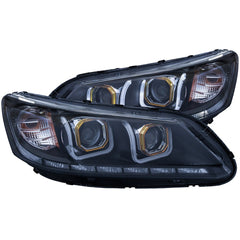 AnzoUSA 121492 Projector Headlights with U-Bar Black