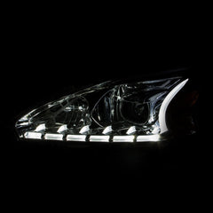AnzoUSA 121501 Projector Headlights with Plank Style Design Chrome