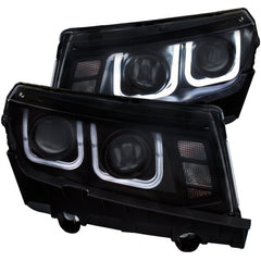 AnzoUSA 121508 Projector Headlights with U-Bar Black
