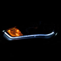 AnzoUSA 121511 Projector Headlights with Plank Style Design Black (HID Compatible)
