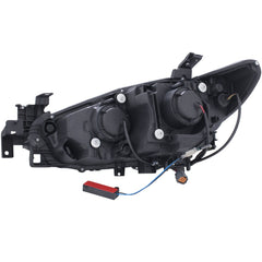 AnzoUSA 121516 Projector Headlights with Plank Style Design Black