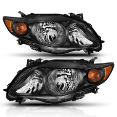 AnzoUSA 121541 Crystal Headlight Black Amber