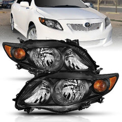 AnzoUSA 121541 Crystal Headlight Black Amber