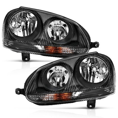 AnzoUSA 121542 Crystal Headlight Black (Halogen Only)