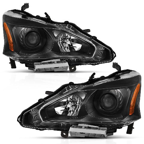 AnzoUSA 121549 Projector Headlight Black Amber
