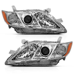 AnzoUSA 121551 Projector Headlight Chrome Amber (OE Replacement)