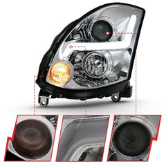 AnzoUSA 121557 Projector Headlight Plank Style Black (HID Compatible, No HID Kit )