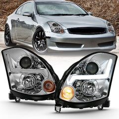 AnzoUSA 121557 Projector Headlight Plank Style Black (HID Compatible, No HID Kit )
