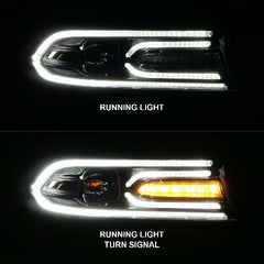 AnzoUSA 121559 Projector Headlights Plank Style Black