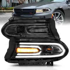 AnzoUSA 121559 Projector Headlights Plank Style Black