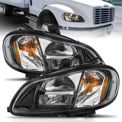 AnzoUSA 131030 LED Crystal Headlights Black Housing with Clear Lens