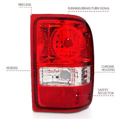 AnzoUSA 211182 Taillights With Red/Clear Lens  (OE Replacement)