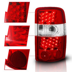 AnzoUSA 311001 LED Taillights Red/Clear
