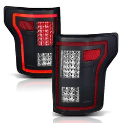 AnzoUSA 311293 LED Taillights Black with Sequential