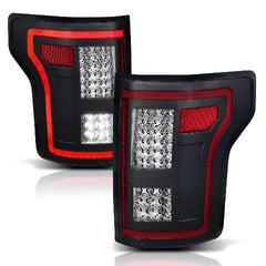 AnzoUSA 311293 LED Taillights Black with Sequential