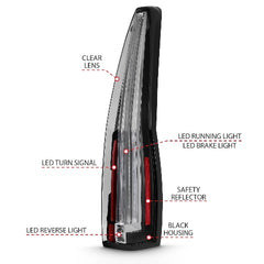 AnzoUSA 311297 LED Taillights Red/Clear