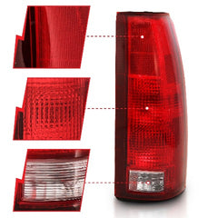 AnzoUSA 311300 Taillight Red/Clear Lens with Circuit Board (OE Replacement)