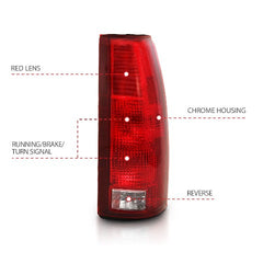 AnzoUSA 311300 Taillight Red/Clear Lens with Circuit Board (OE Replacement)