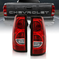 AnzoUSA 311302 Taillight Red/Clear Lens with Black Trim (OE Replacement)