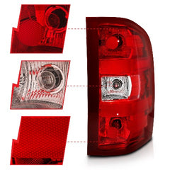 AnzoUSA 311303 Taillight Red/Clear Lens (OE Replacement)
