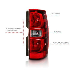 AnzoUSA 311304 Taillight Red/Clear Lens (OE Replacement)