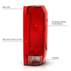AnzoUSA 311306 Taillight Red/Clear Lens (OE Replacement)