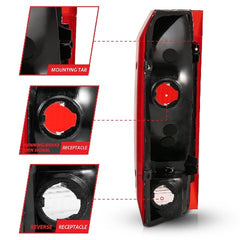 AnzoUSA 311306 Taillight Red/Clear Lens (OE Replacement)