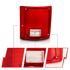AnzoUSA 311317 Red/Clear Lens with out Chrome Trim Fleetside (OE Replacement)