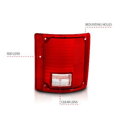 AnzoUSA 311317 Red/Clear Lens with out Chrome Trim Fleetside (OE Replacement)