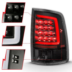 AnzoUSA 311318 LED Taillight Plank Style Black with Clear Lens