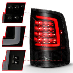 AnzoUSA 311319 LED Taillight Plank Style Black with Smoke Lens