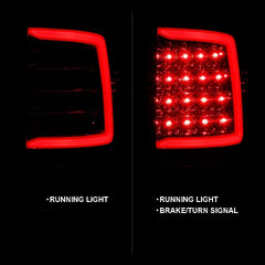 AnzoUSA 311320 LED Taillight Plank Style Chrome with Clear Lens