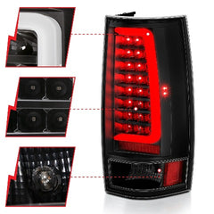 AnzoUSA 311321 LED Taillight Plank Style Black with Clear Lens