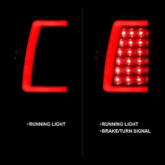 AnzoUSA 311331 LED Taillights Plank Style Black with Smoke Lens