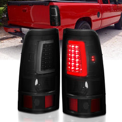 AnzoUSA 311334 LED Taillights Plank Style Black with Smoke Lens
