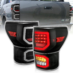AnzoUSA 311336 LED Taillights Plank Style Black with Clear Lens