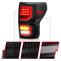 AnzoUSA 311337 LED Taillights Plank Style Black with Smoke Lens