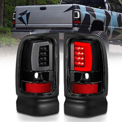 AnzoUSA 311339 LED Taillights Plank Style Black with Clear Lens