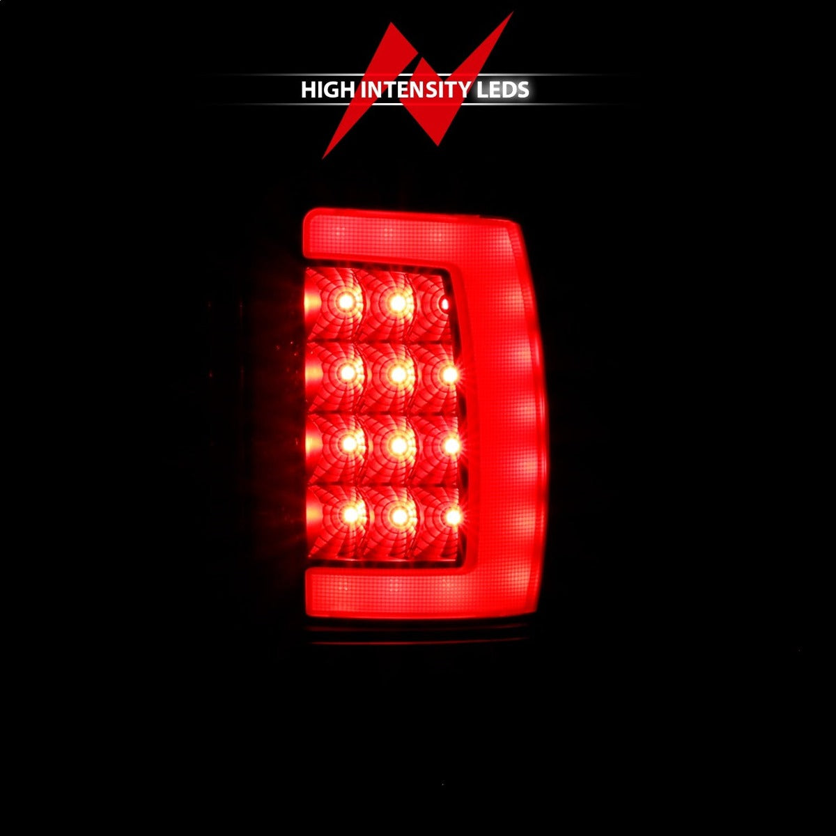AnzoUSA 311339 LED Taillights Plank Style Black with Clear Lens