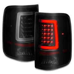 AnzoUSA 311343 LED Tail Lights with Light Bar Black Housing Smoke Lens