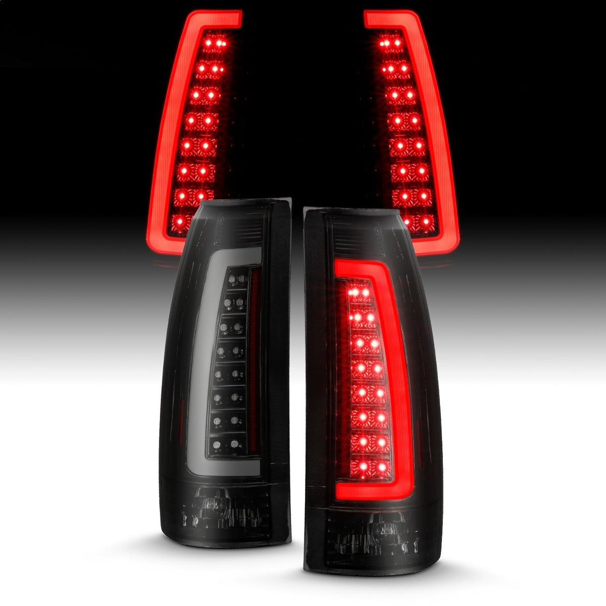 AnzoUSA 311345 LED Taillights Black Housing Smoke Lens