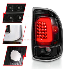 AnzoUSA 311347 LED Taillights Black Housing Clear Lens