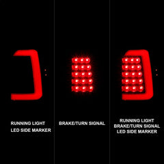 AnzoUSA 311348 LED Taillights Black Housing Smoke Lens