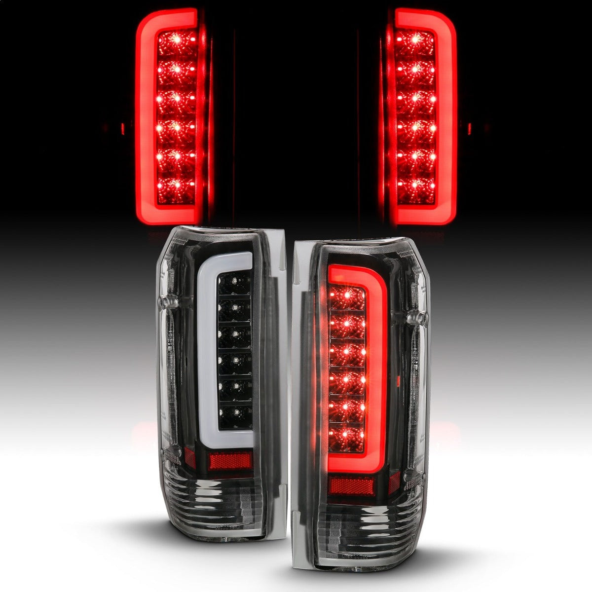 AnzoUSA 311350 LED Taillights Black Housing Clear Lens